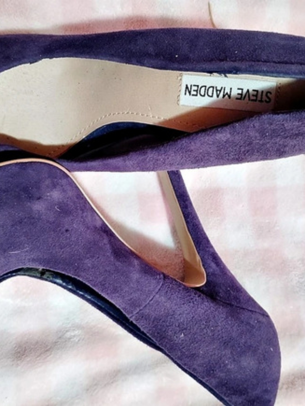 Steve Madden Traisie Purple Leather Heels US 8M